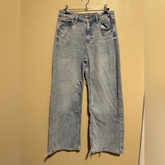 NWT! American Eagle Dreamy Drape Super High Rise Baggy Wide Leg Pants Size 2 26W - Picture 1 of 7